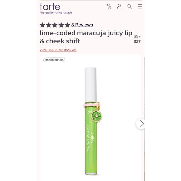 tarte Other - New Tarte Maracuja Juicy Lip & Cheek Shift - Lime
